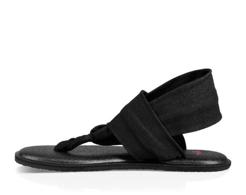 Sanuk Yoga Sling Burst Kids' Sandals Black | Canada 299MQZ